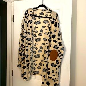 White Birch Animal Print Cardigan